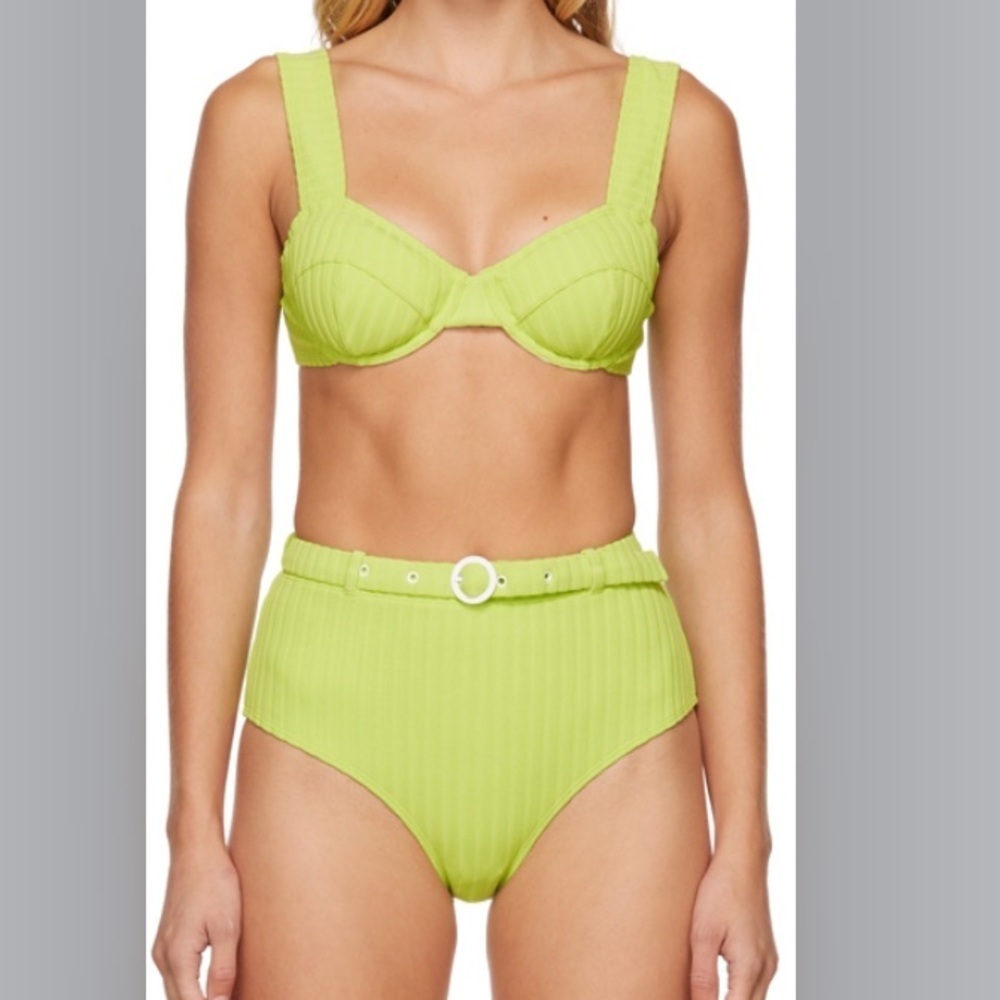 Solid & striped X Sloane Stephen’s women’s Jozy ribbed belted bikini swimsuit M